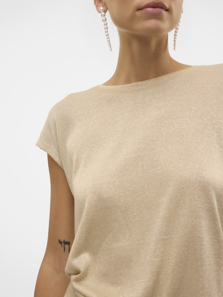 Vmsarah Ava Ss Top Jrs Ga Noos - Licht Bruin