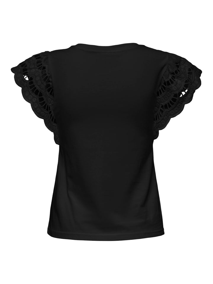 Onlmacy S/s O-neck Mix Top Box Jrs - Zwart