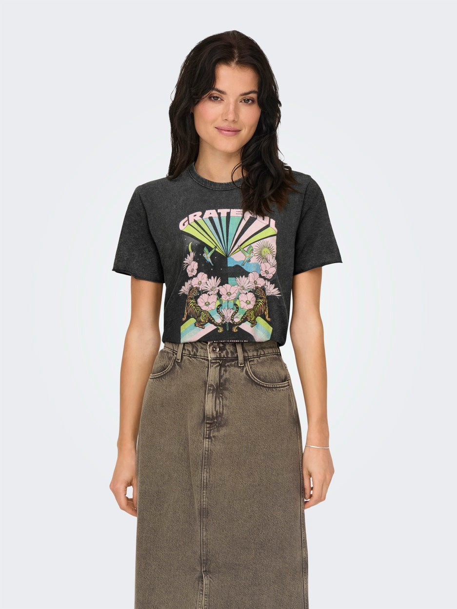 Onllucy Life Reg S/s Top Jrs Noos - Zwart