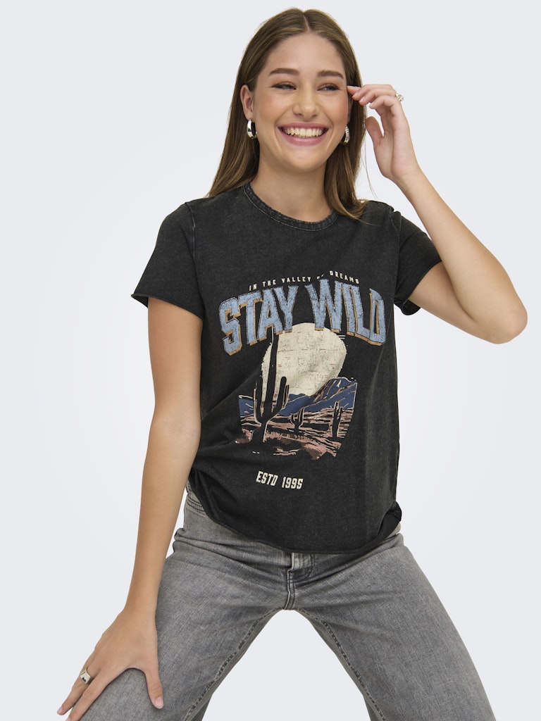 Onllucy Life Reg S/s Top Jrs Noos - Zwart