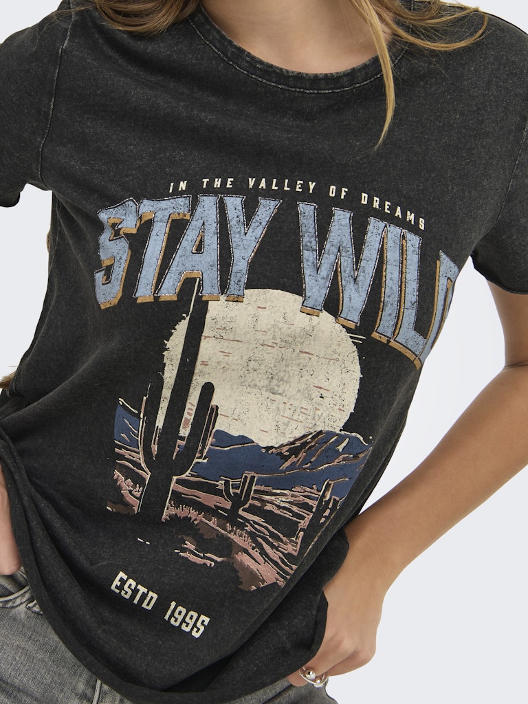 Onllucy Life Reg S/s Top Jrs Noos - Zwart