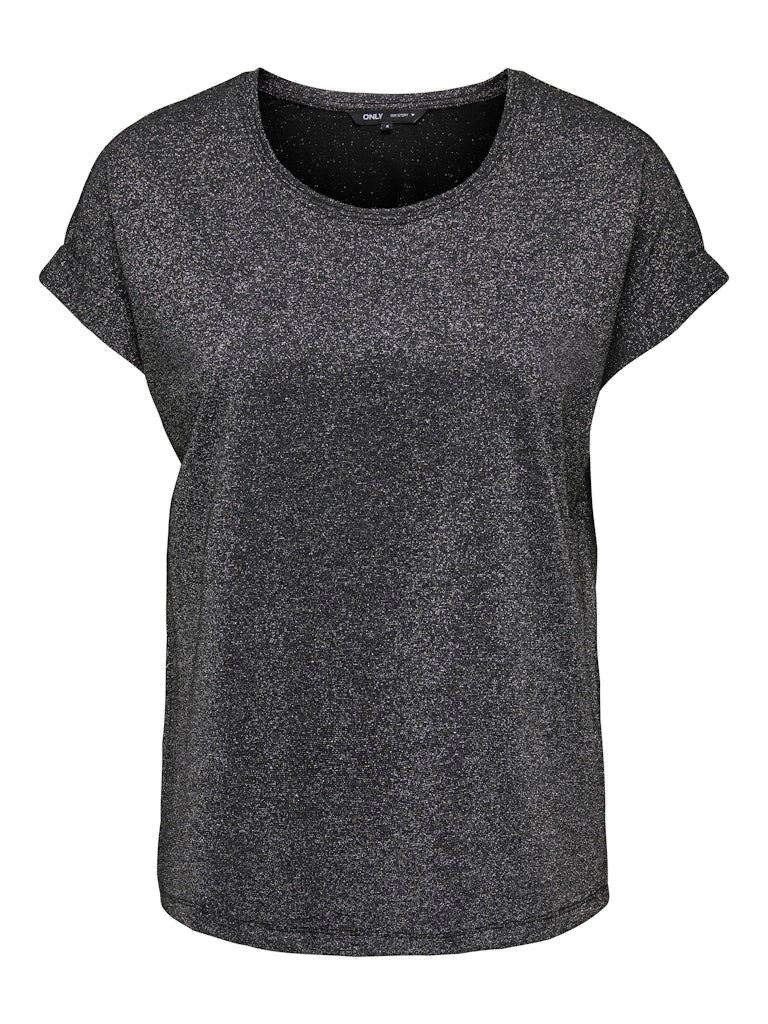 Onlmoster Glitter S/s Top Jrs - Zwart