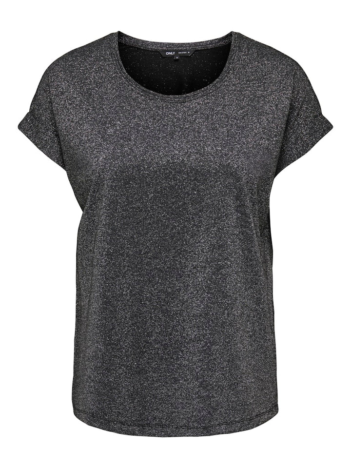 Onlmoster Glitter S/s Top Jrs - Zwart