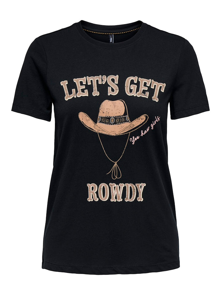 Onlkita Life Reg S/s Texana Top Cs Jrs - Zwart