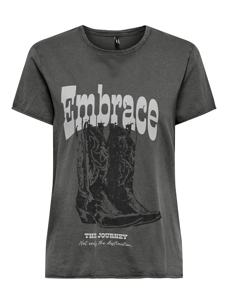 Onllucy Life Reg S/s Top Jrs Noos - Steel