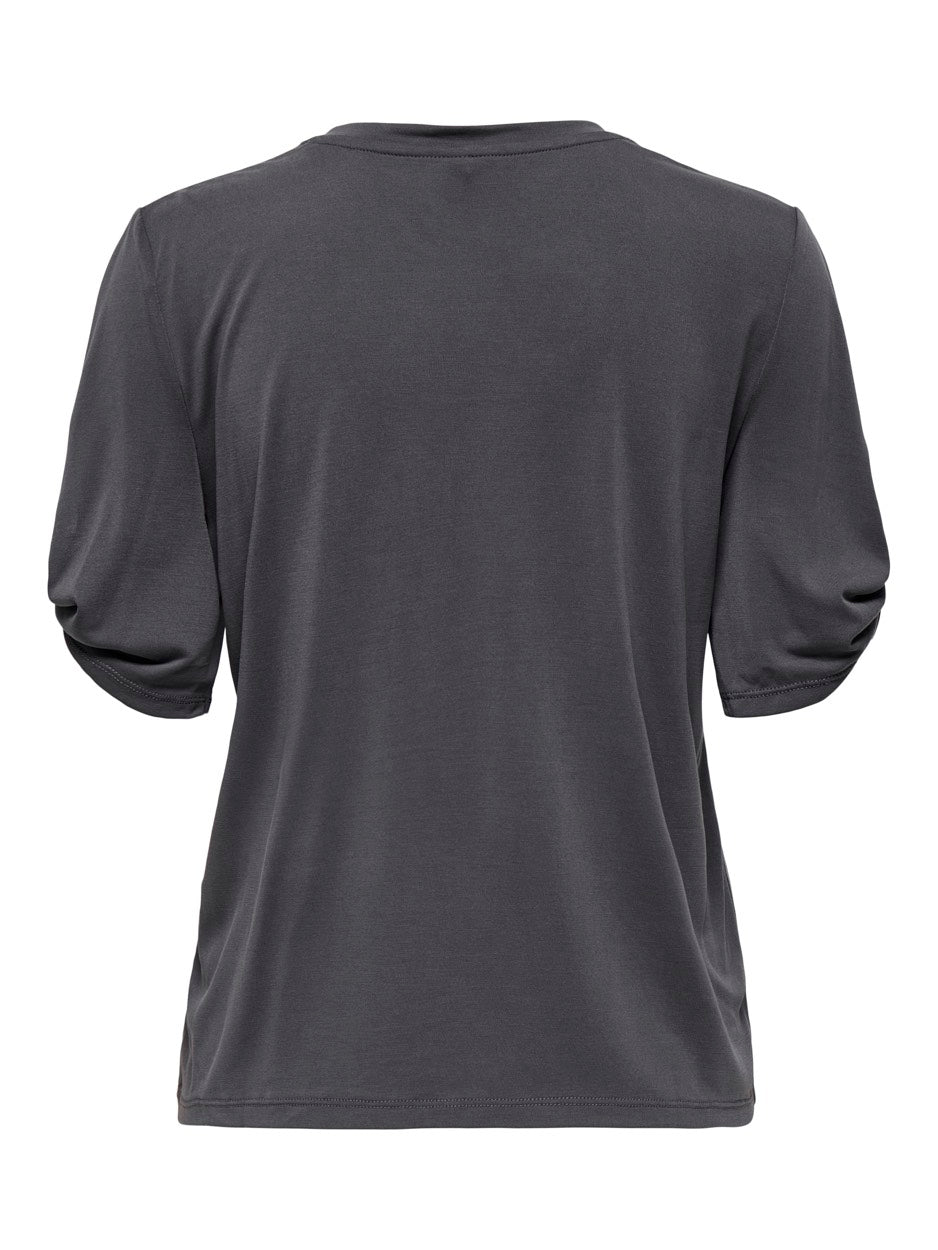 Onlfree Life S/s Create Top Box Jrs - Antraciet