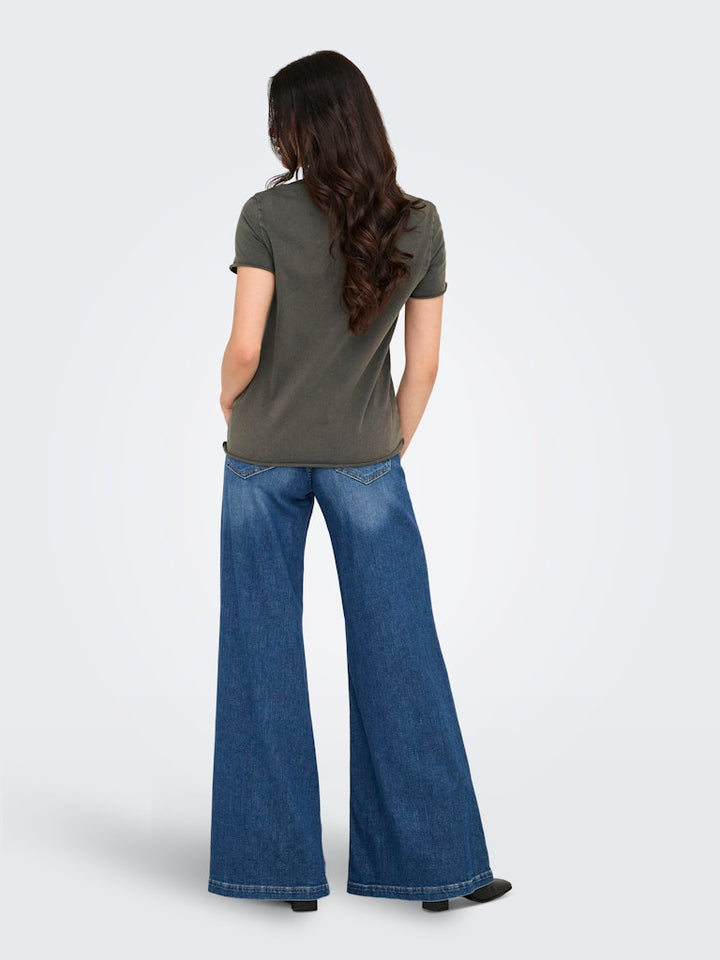 Onllucy Life Reg S/s Top Jrs Noos - Antraciet