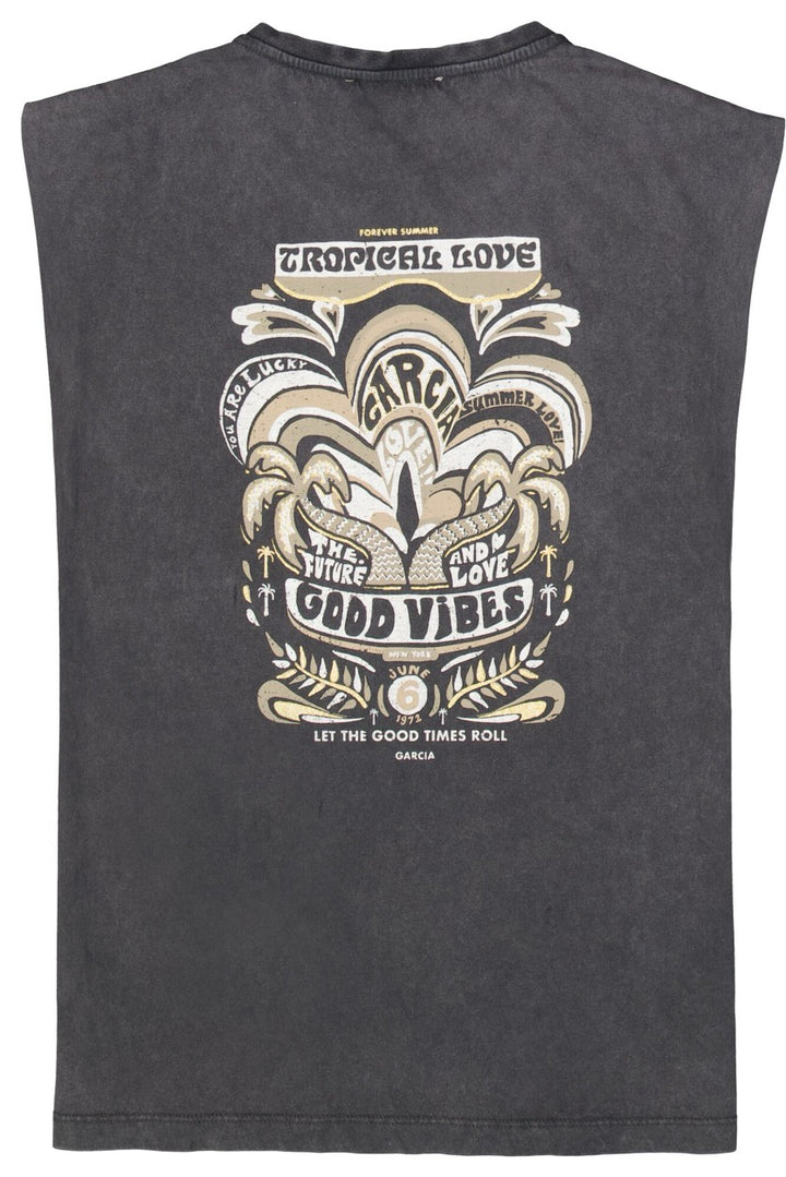 Garcia - Korte mouw T-shirts - 4339.85.0170 - Antraciet