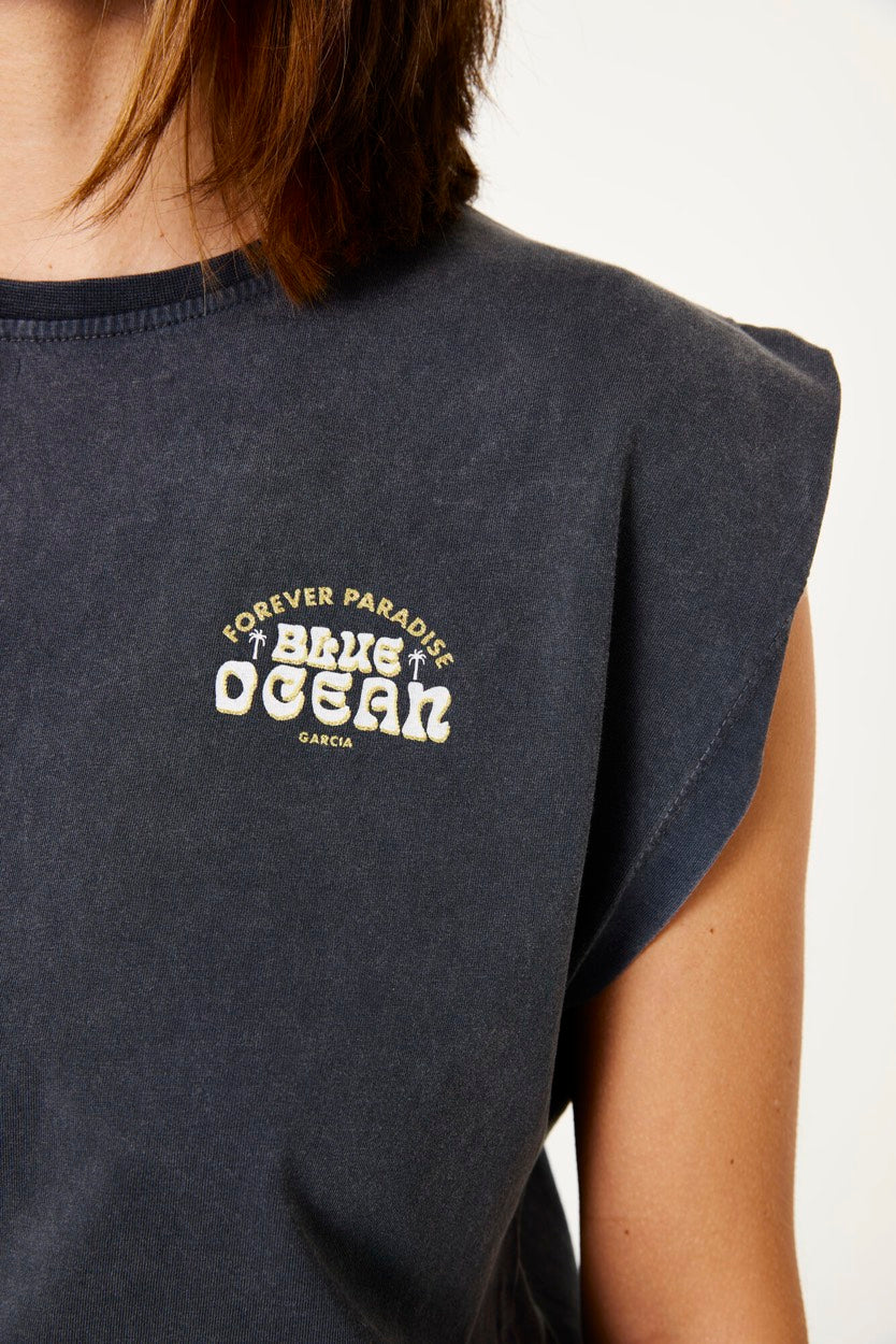 Garcia - Korte mouw T-shirts - 4339.85.0170 - Antraciet