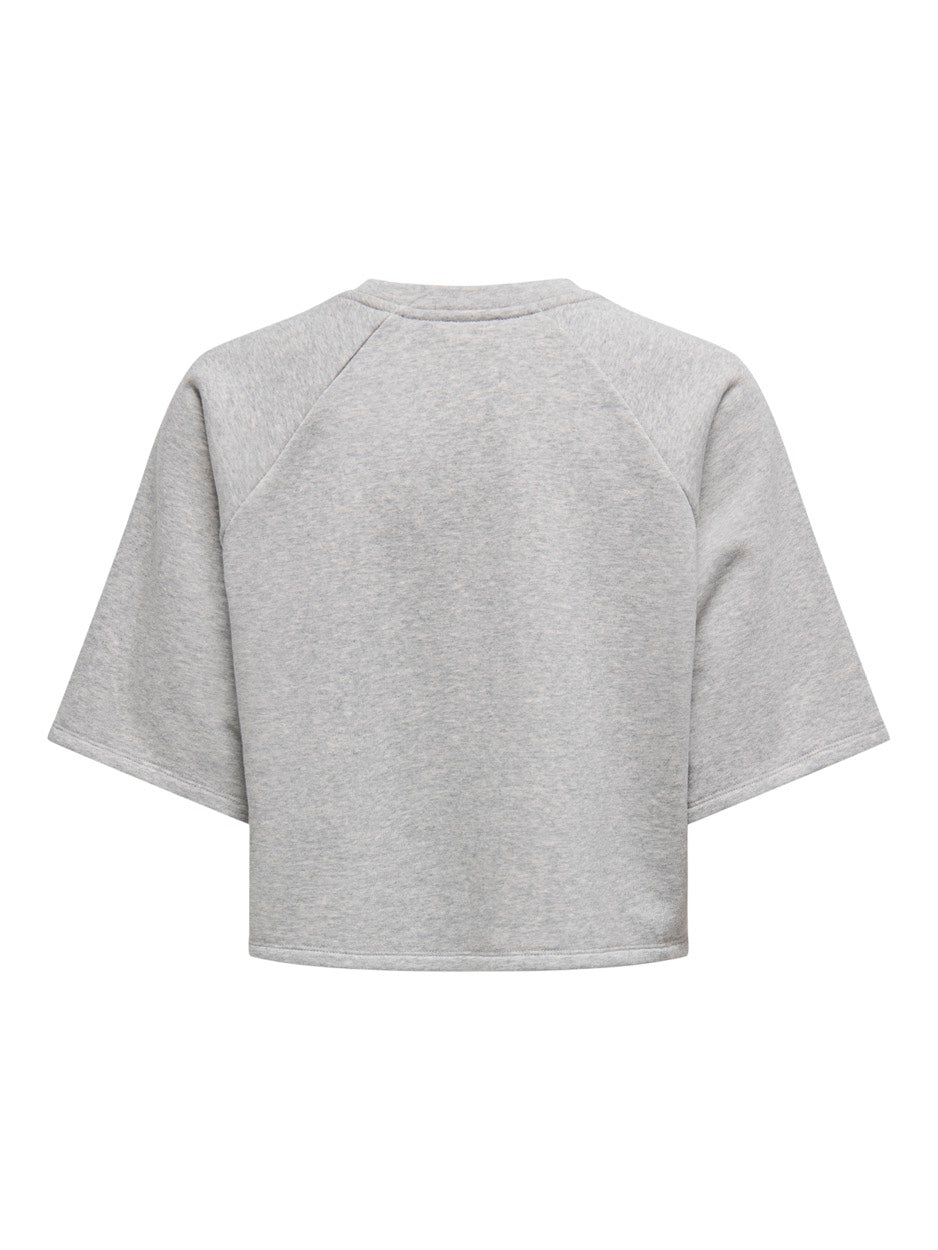 Onlcora S/s Print O-neck Ub Swt - Grijs Melee