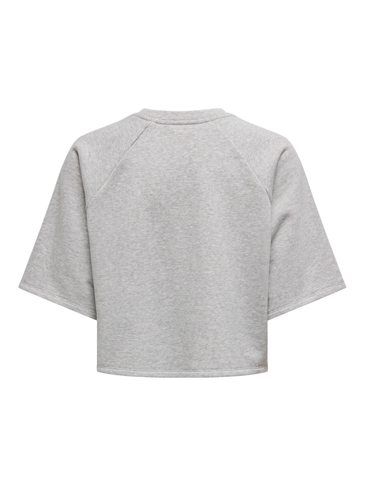 Onlcora S/s Print O-neck Ub Swt - Grijs Melee