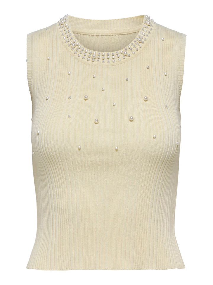 Onlmeg Sl Pearl O-neck - Ecru