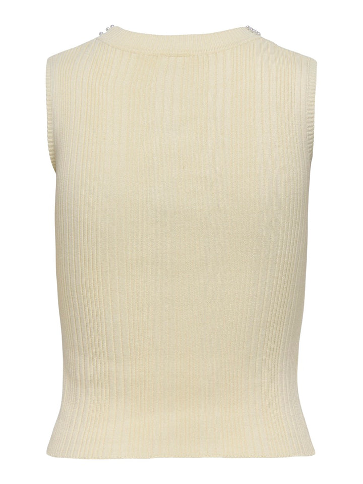 Onlmeg Sl Pearl O-neck - Ecru