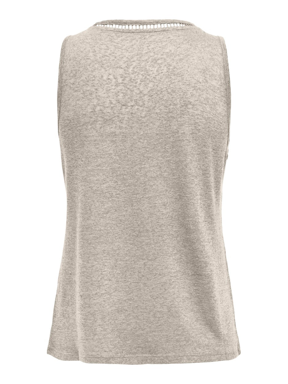 Onlpenny S/l V-neck Top Jrs Noos - Zand