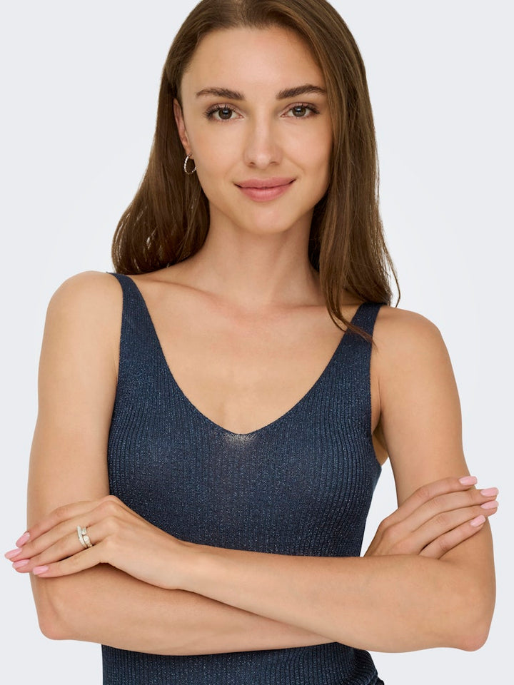 Jdybodilla Lurex S/l Top Knt - Navy