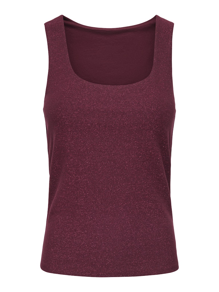 Onlea Glitter S/l 2-ways Top Jrs Noos - Bordeaux
