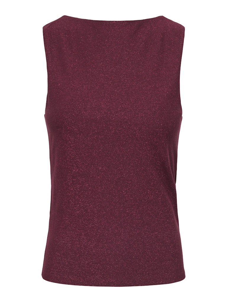Onlea Glitter S/l 2-ways Top Jrs Noos - Bordeaux
