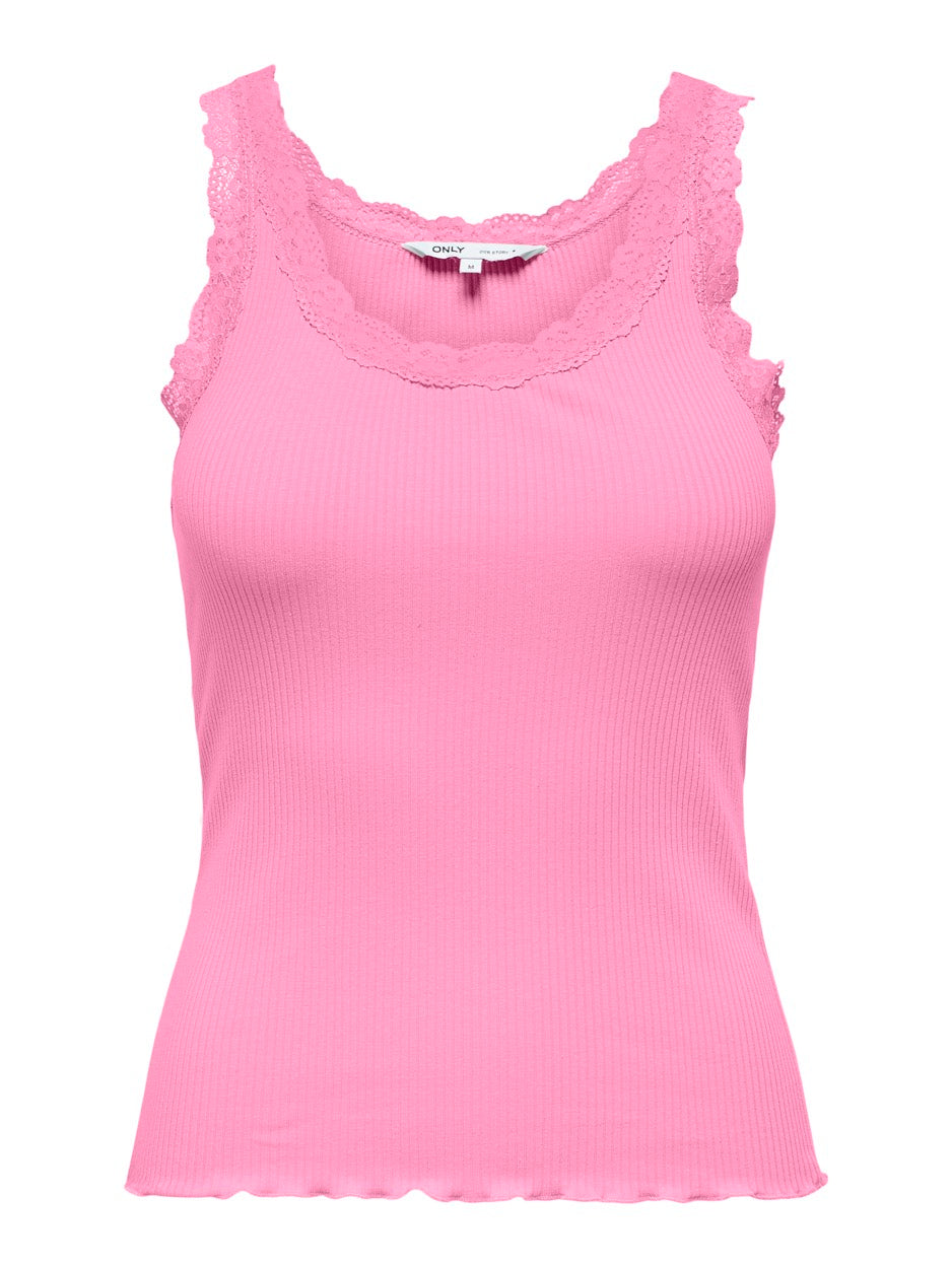 Onlsara Sharai Lace Tank Top - Roze