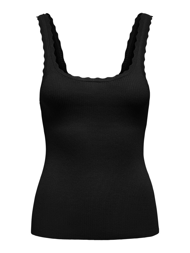 Onlgemma Sl U-neck Knt Nca - Zwart