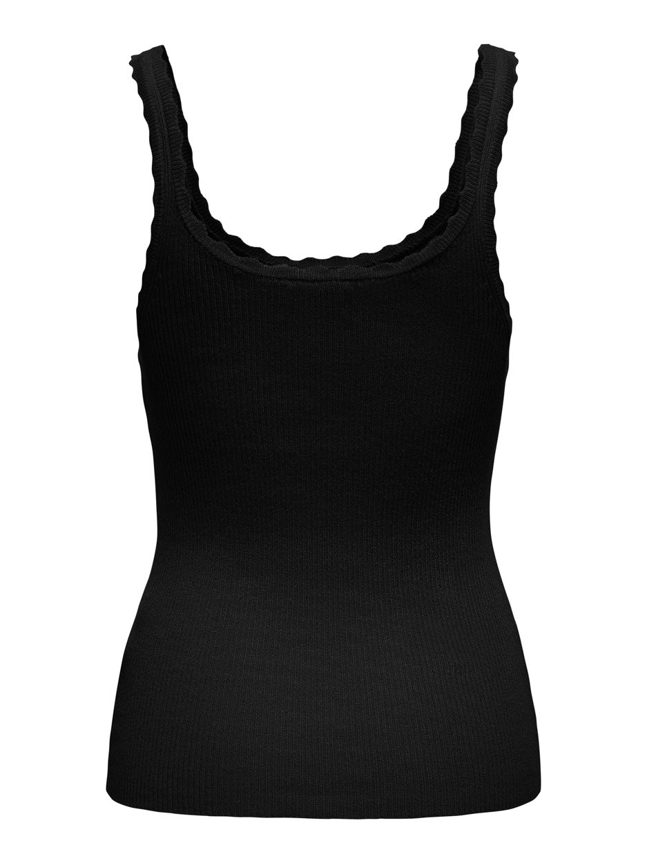 Onlgemma Sl U-neck Knt Nca - Zwart