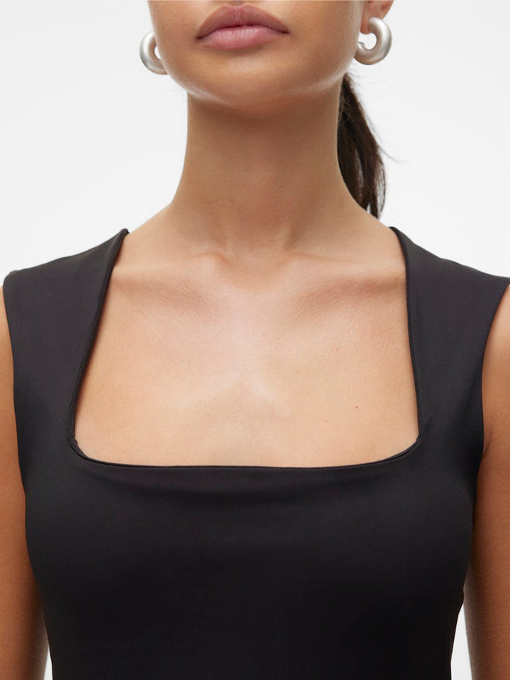 Vmmillion Sl Square Neck Top Jrs Noos - Zwart