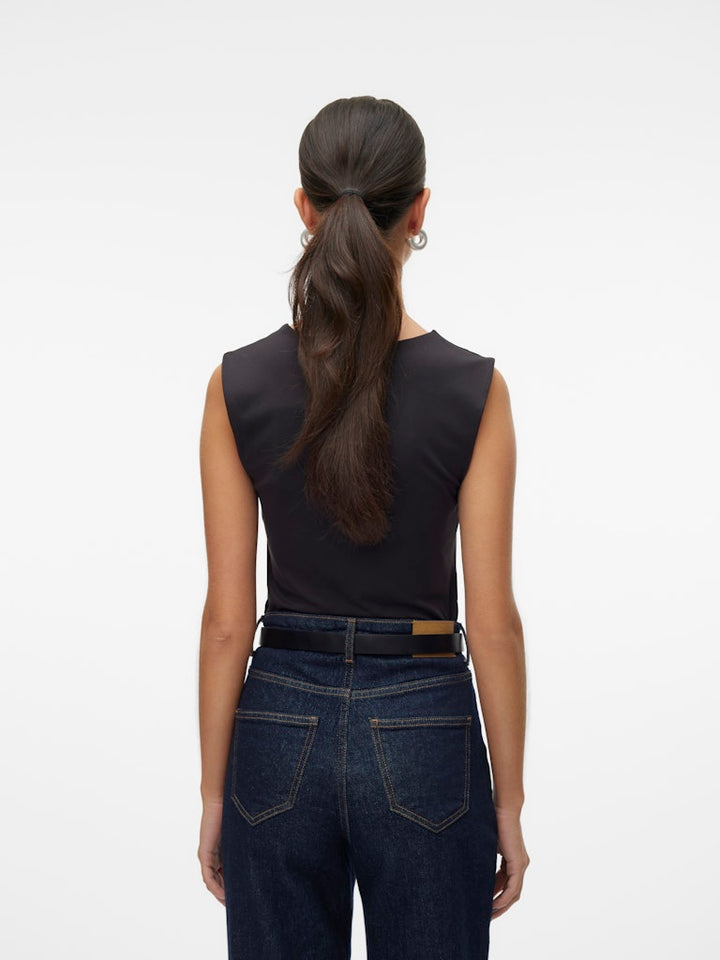 Vmmillion Sl Square Neck Top Jrs Noos - Zwart