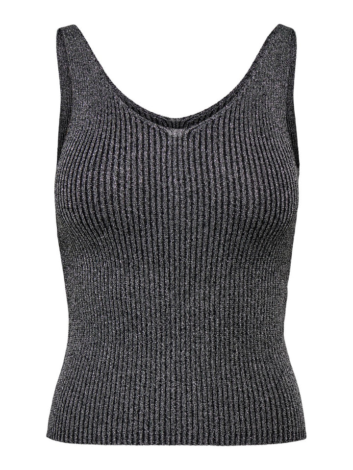 Jdybodilla Lurex S/l Top Knt - Antraciet