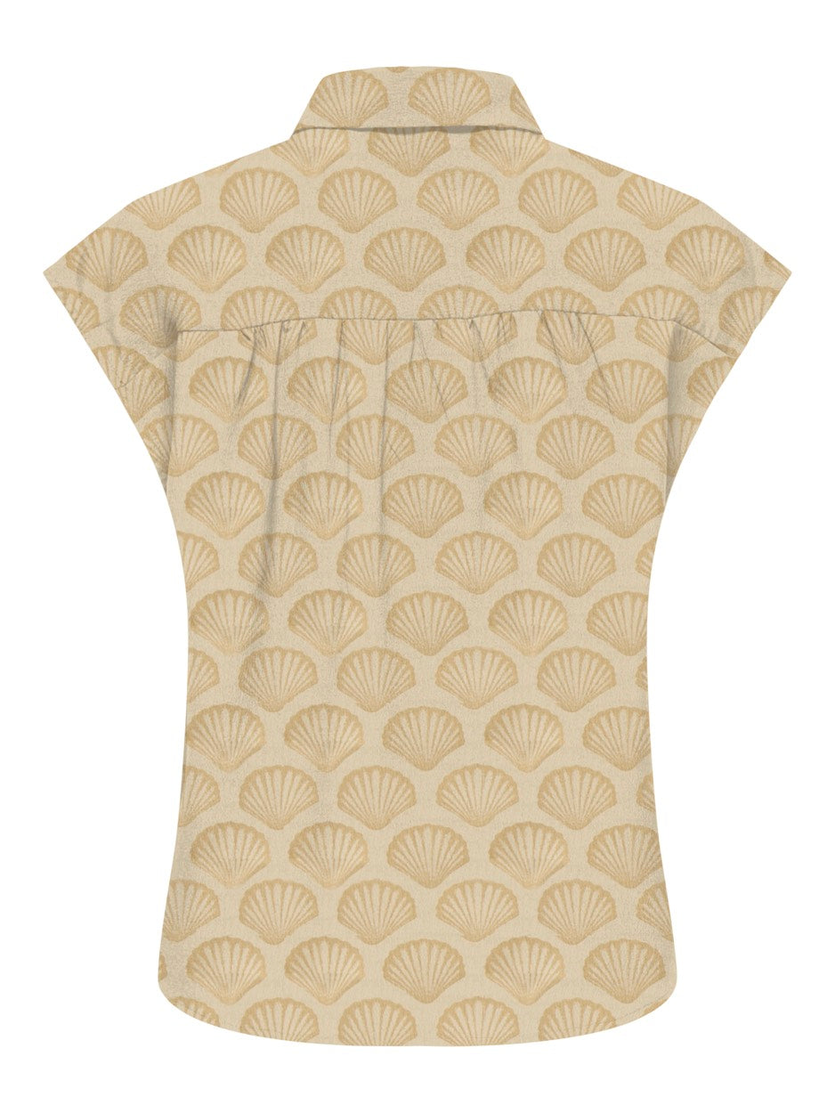 Onlnova Life Vis S/s Clay Shirt Aop - Zand Dessin