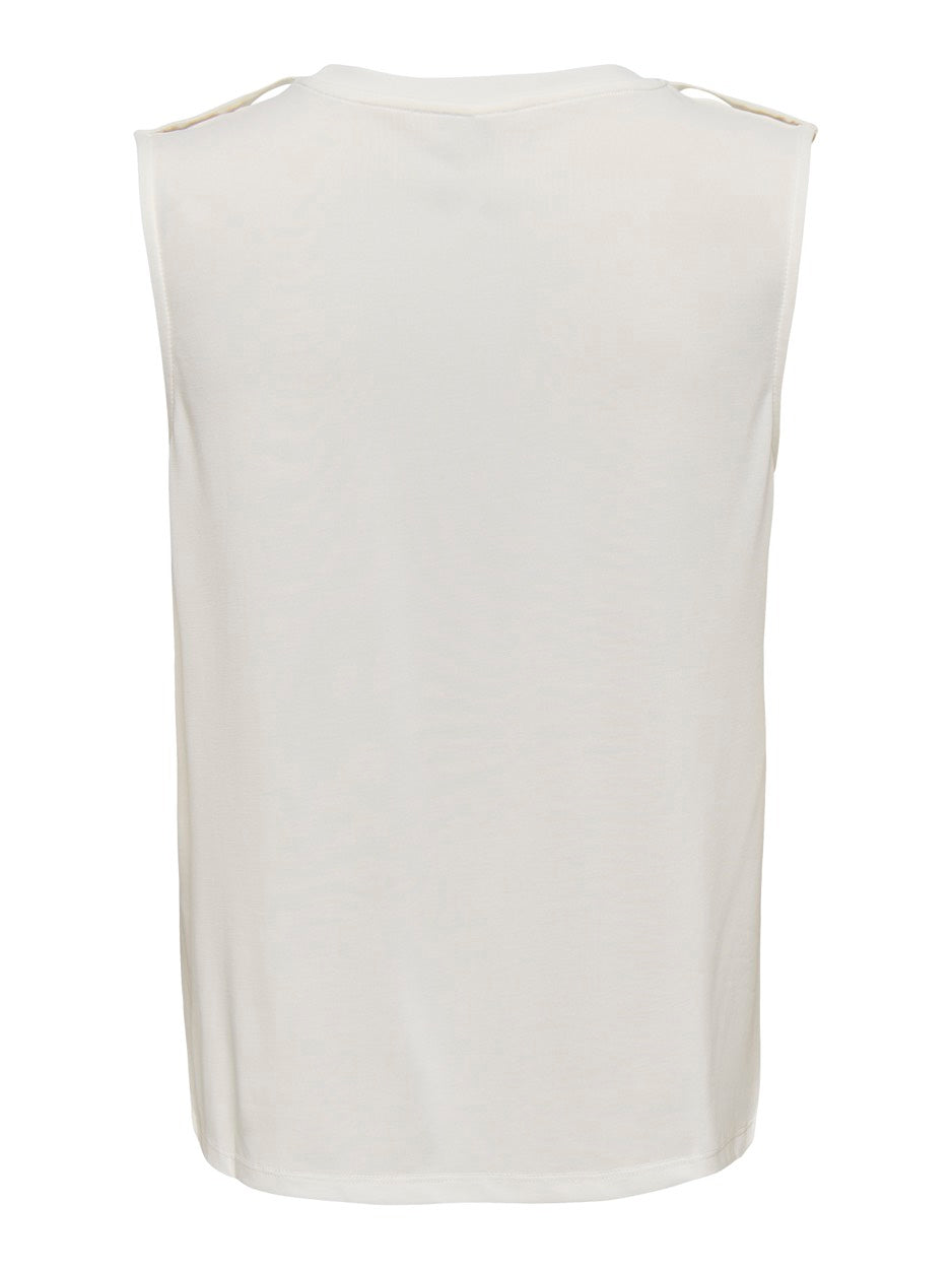 Onlfree Life S/l Modal Satin Mix To - Off-white