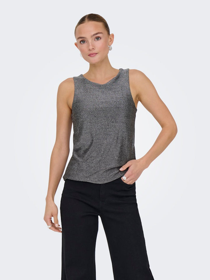 Jdyanni S/l O Neck Tank Top Jrs Dia - Zilverkleurig