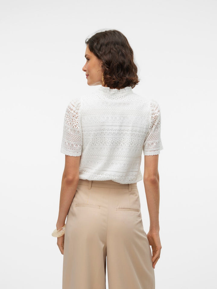 Vmhoney Lace Ss Tassel Top - Wit