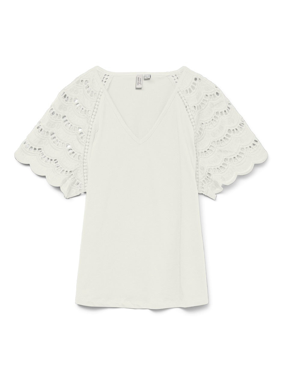 Vmblasy S/s T-shirt Jrs Btq Ga - Off-white
