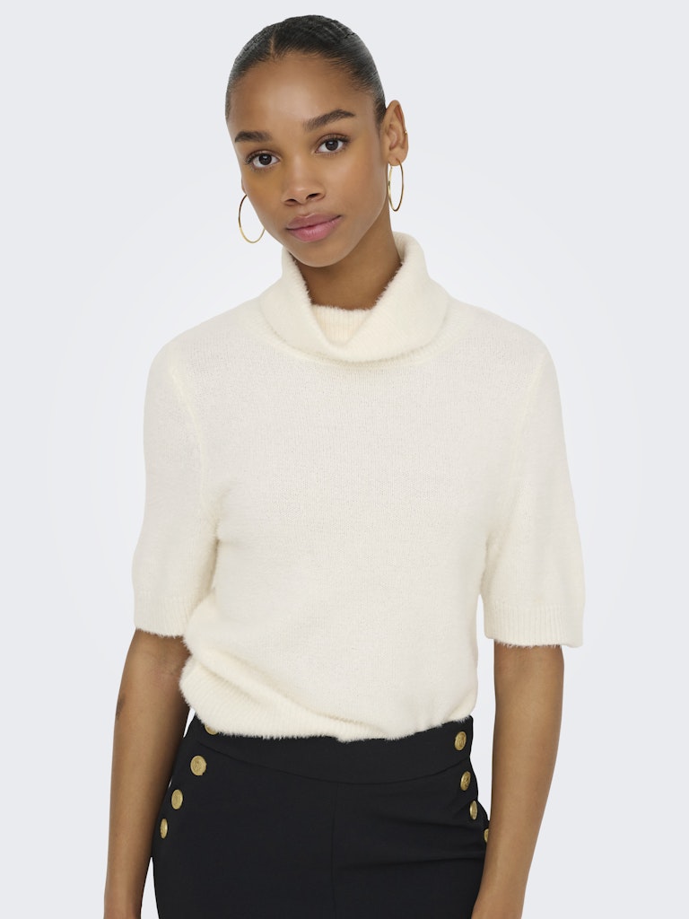 Onlpiumo Ss Highneck Knt - Off-white