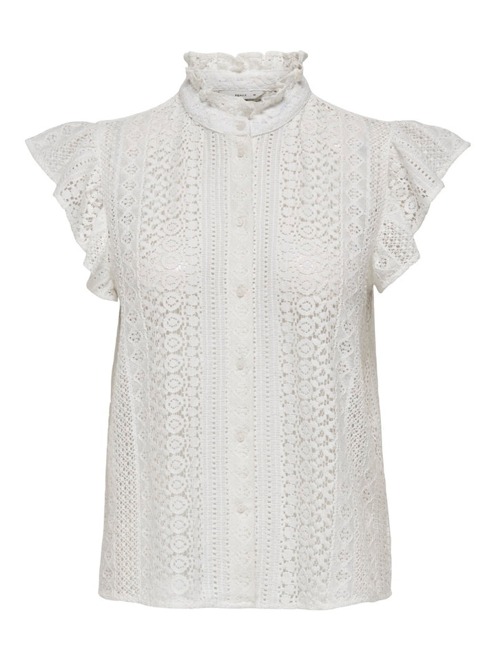 Onlgabina Cap Sleeve Top Wvn - Off-white