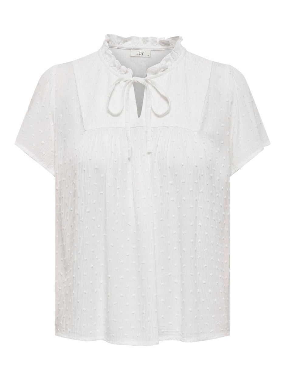 Jdylima Life S/s Top Wvn Noos - Off-white