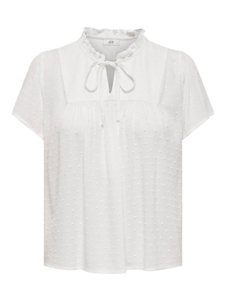 Jdylima Life S/s Top Wvn Noos - Off-white