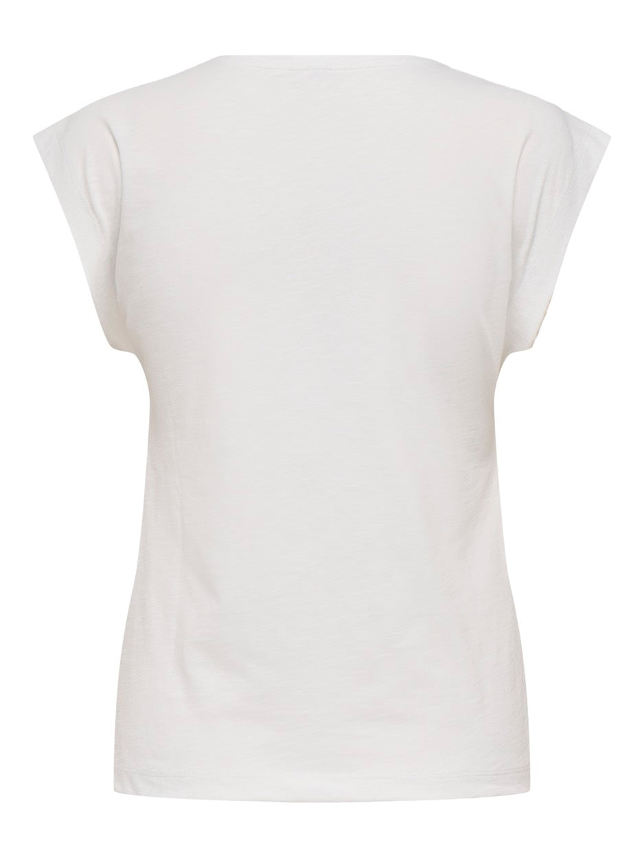 Onldelia S/l O-neck Mix Top Box Jrs - Off-white