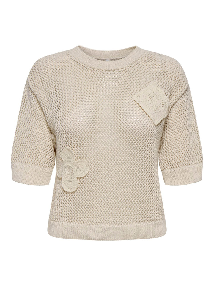 Onllucie Life Ss Tee O-neck Knt - Beige