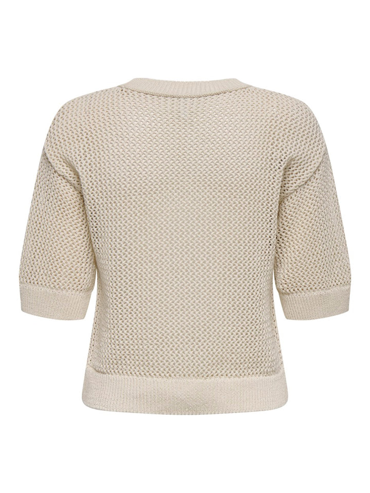 Onllucie Life Ss Tee O-neck Knt - Beige