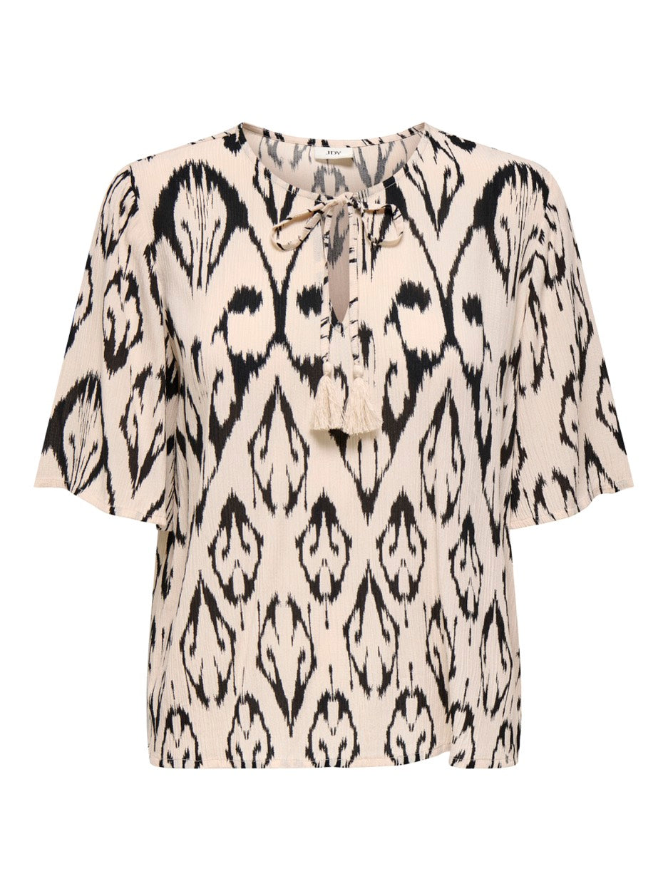 Jdybree Life 2/4 Top Wvn - Ecru Dessin