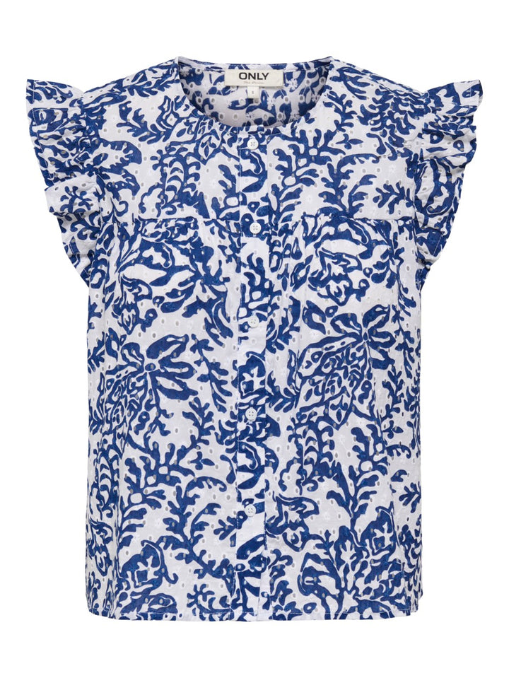 Onlamanda Chanee Cap Emb Top Wvn - Wit Dessin