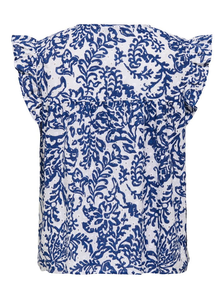 Onlamanda Chanee Cap Emb Top Wvn - Wit Dessin