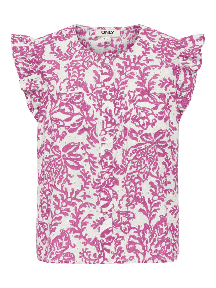 Onlamanda Chanee Cap Emb Top Wvn - Wit Dessin