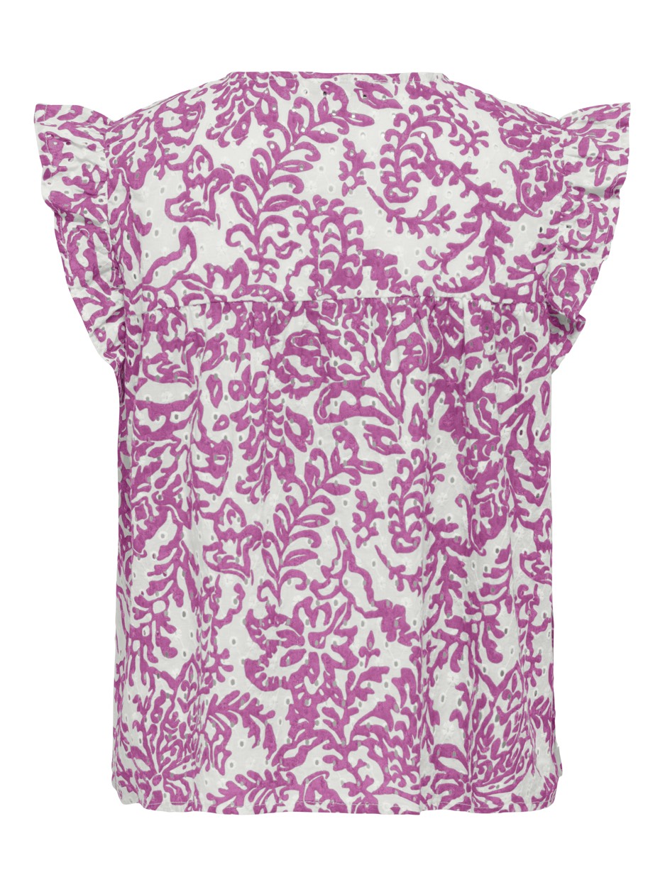 Onlamanda Chanee Cap Emb Top Wvn - Wit Dessin