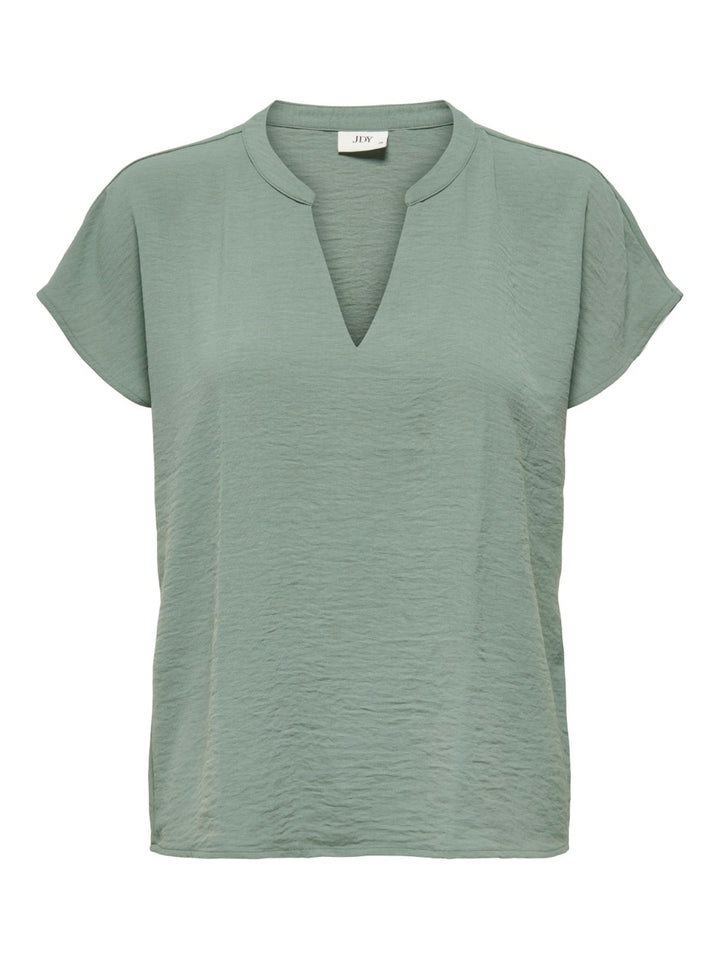 Jdylion Life S/s Top Wvn Noos - Olijf