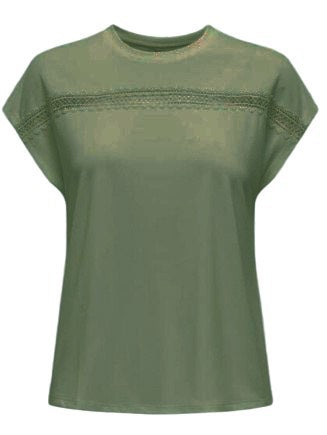 Onlfree Life Batsleeve O-neck Mix Topjrs - Olijf