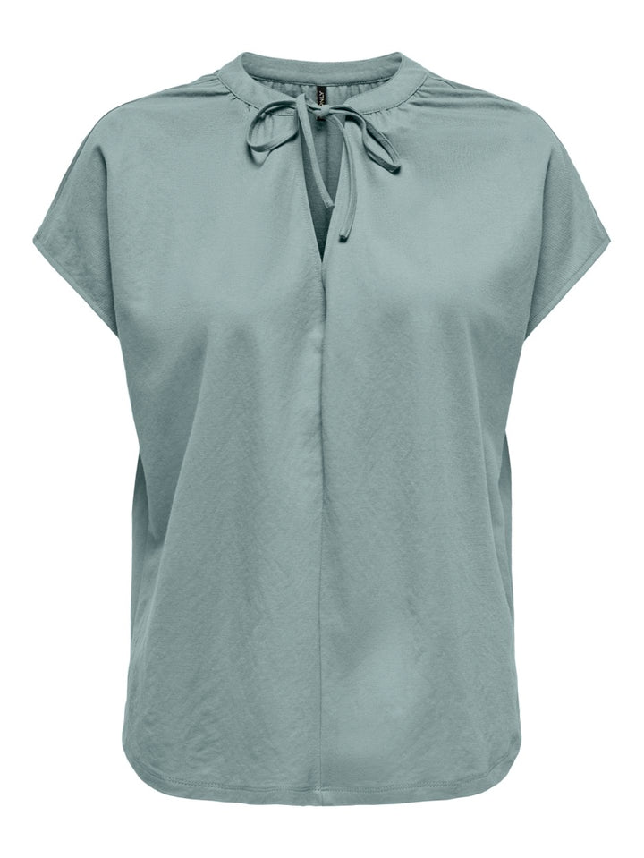 Onljany S/s String Top Jrs - Olijf