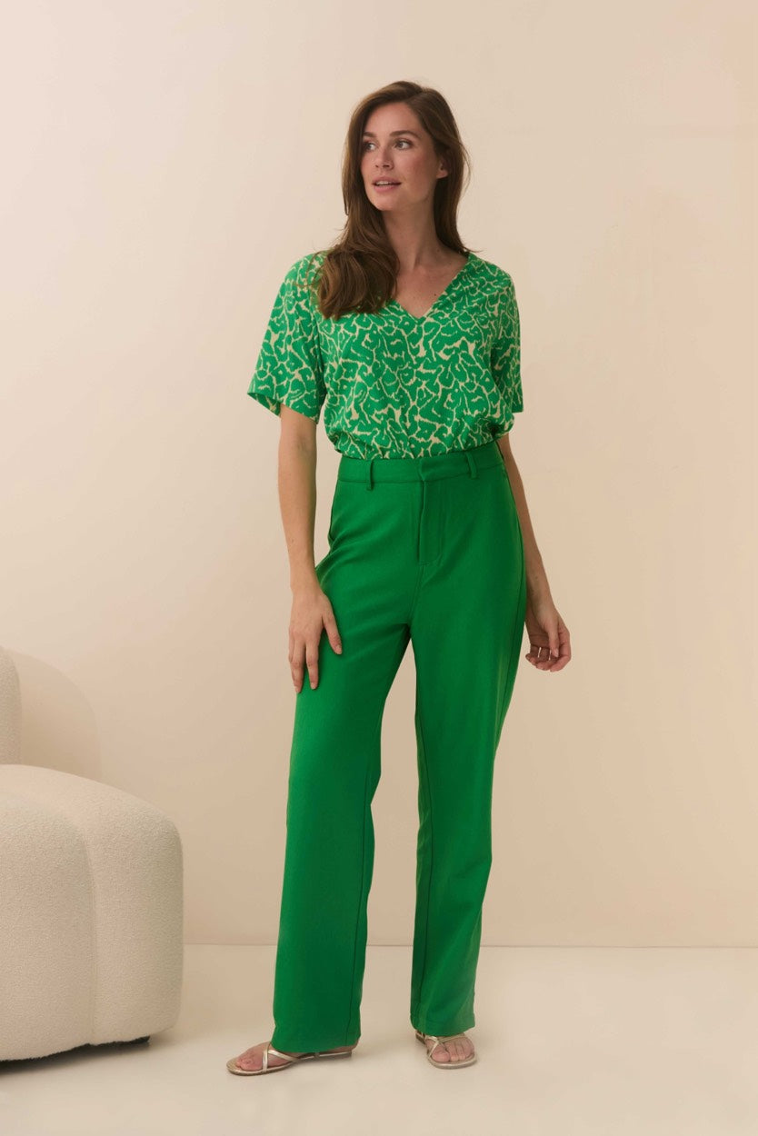 Blouse Iggy - Groen Dessin