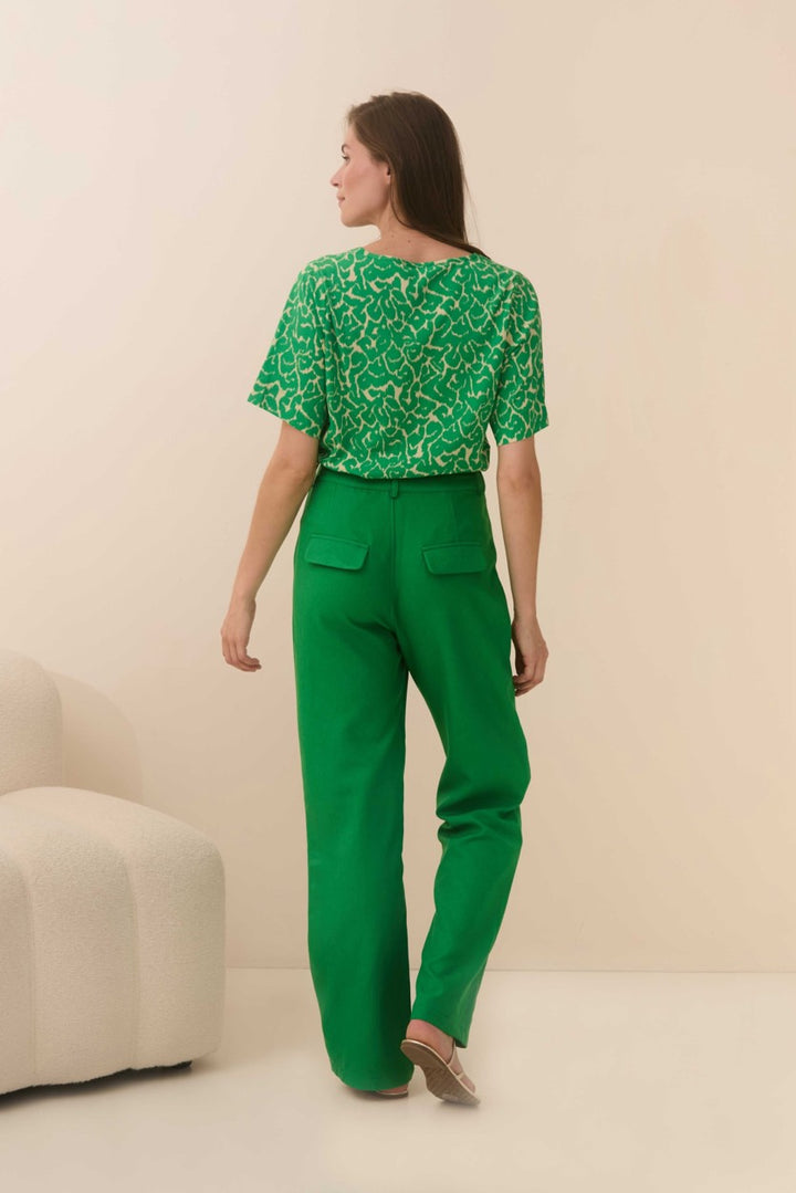 Blouse Iggy - Groen Dessin