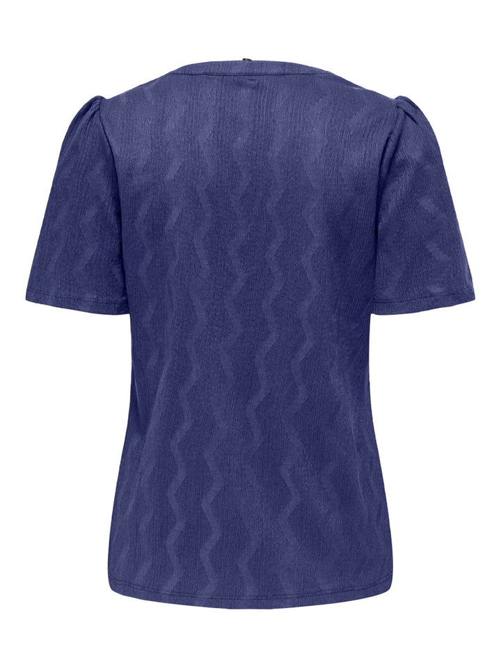 Onldia S/s V-neck Pleat Top Cs Jrs - Rafblauw